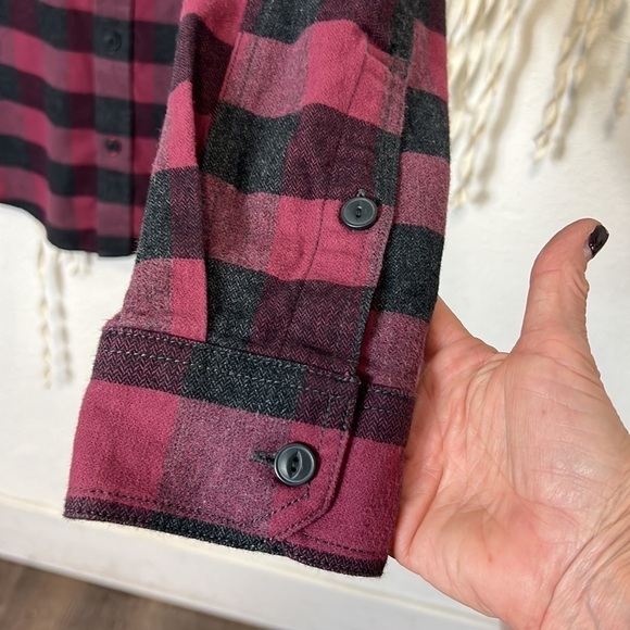 HAWX Work Wear Plaid Flannel Shirt Size M - Picture 3 of 12